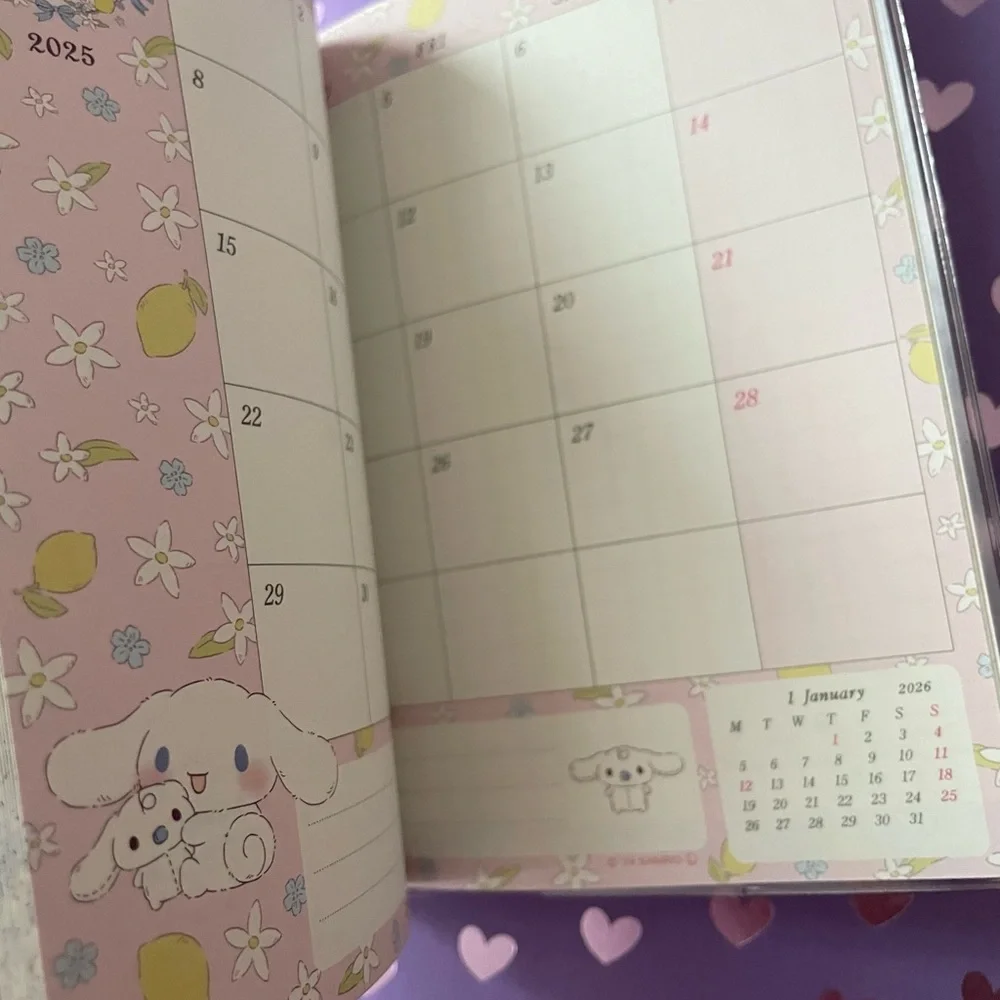Cinnamoroll 2025 Schedule Book